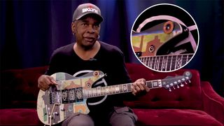 Vernon Reid with his upcoming Reverend signature guitar