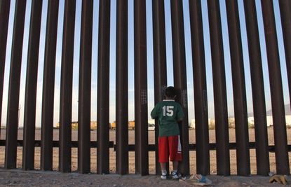 Child at US-Mexico border. 