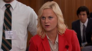 Leslie Knope (Amy Poehler) mad at Model UN in Parks and Recreation