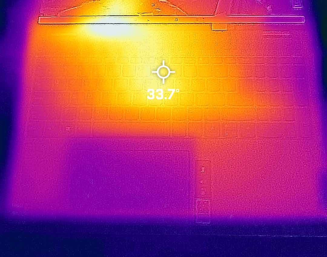 Lenovo Yoga 7i 16 (Gen 7) surface heat