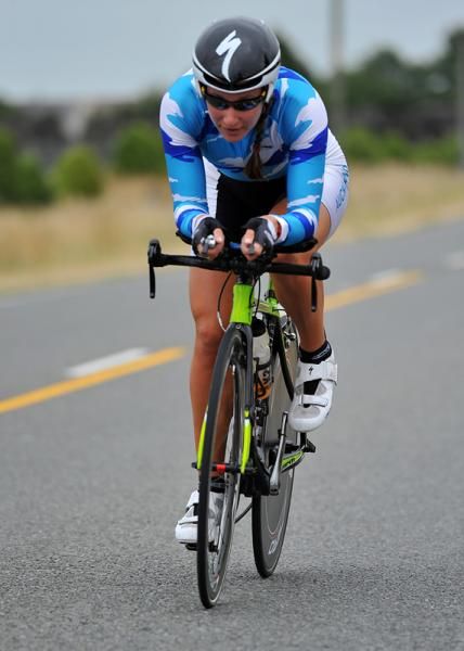 Long distance Duathlon World Champion Mel Burke from Auckland competes in the women's event