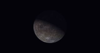 As November begins, Mercury will be in the western evening sky and swinging sunward towards inferior conjunction on November 11, when the speedy planet will transit the sun. The transit will be visible in whole or in part from westernmost Russia, the Middle East, Europe, Africa, South America, North America (except for the extreme north), most of the Pacific Ocean, and New Zealand. After mid-month, Mercury will return to view with an excellent morning apparition for Northern Hemisphere observers, but a poor one for the Southern Hemisphere. The planet will reach peak visibility at greatest western elongation on November 28. Viewed in a telescope during mornings in November, Mercury's disk will diminish in apparent size and wax in illuminated phase from a thin crescent to a 68% full. Over the same period, the planet will brighten. The old crescent moon will pass north of Mercury on November 24-25.