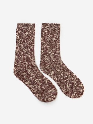 Goodhood Worldwide Twisted Yarn Sock - Brown