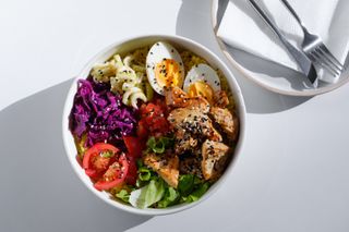 bowl of protein rich foods