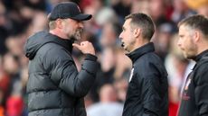 ex-Liverpool manager Jurgen Klopp argues with official David Coote