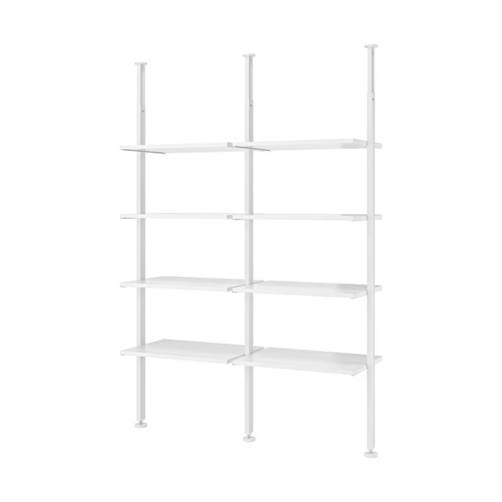 White shelves