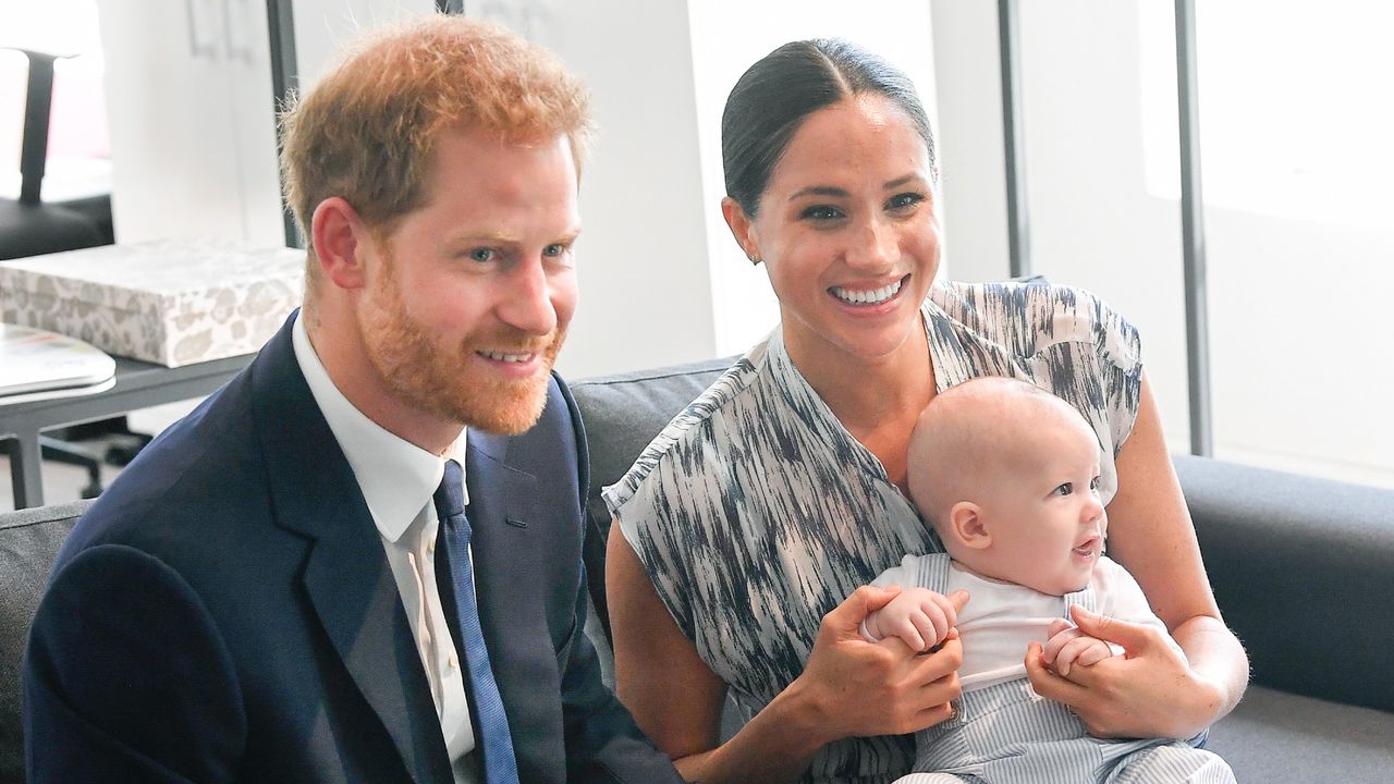 Prince Harry, Duke of Sussex, Meghan, Duchess of Sussex and their baby son Archie Mountbatten-Windsor meet Archbishop Desmond Tutu and his daughter Thandeka Tutu-Gxashe at the Desmond &amp; Leah Tutu Legacy Foundation during their royal tour of South Africa on September 25, 2019 in Cape Town, South Africa