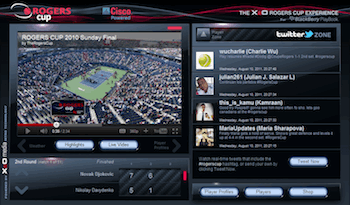 X2O Rogers Cup App Wins Industry Award