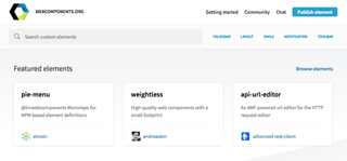 Web Components homepage
