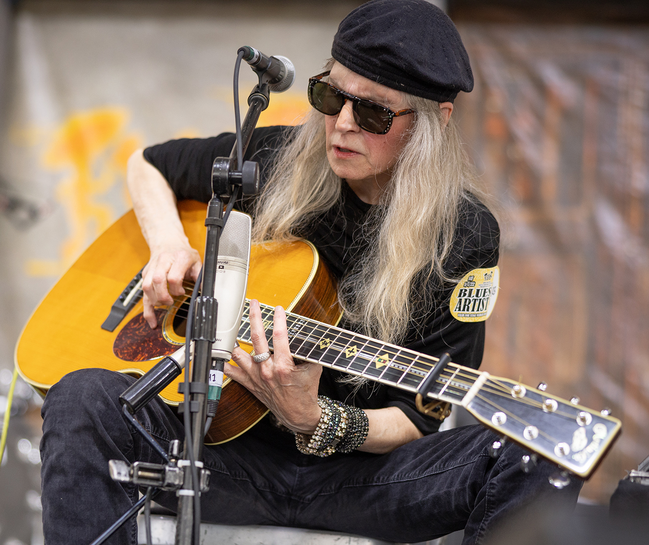Rory Block performs during the 2022 New Orleans Jazz Festival at the Fair Grounds Race Course on May 07, 2022 in New Orleans, Louisiana. (Photo by Douglas Mason/Getty Images)