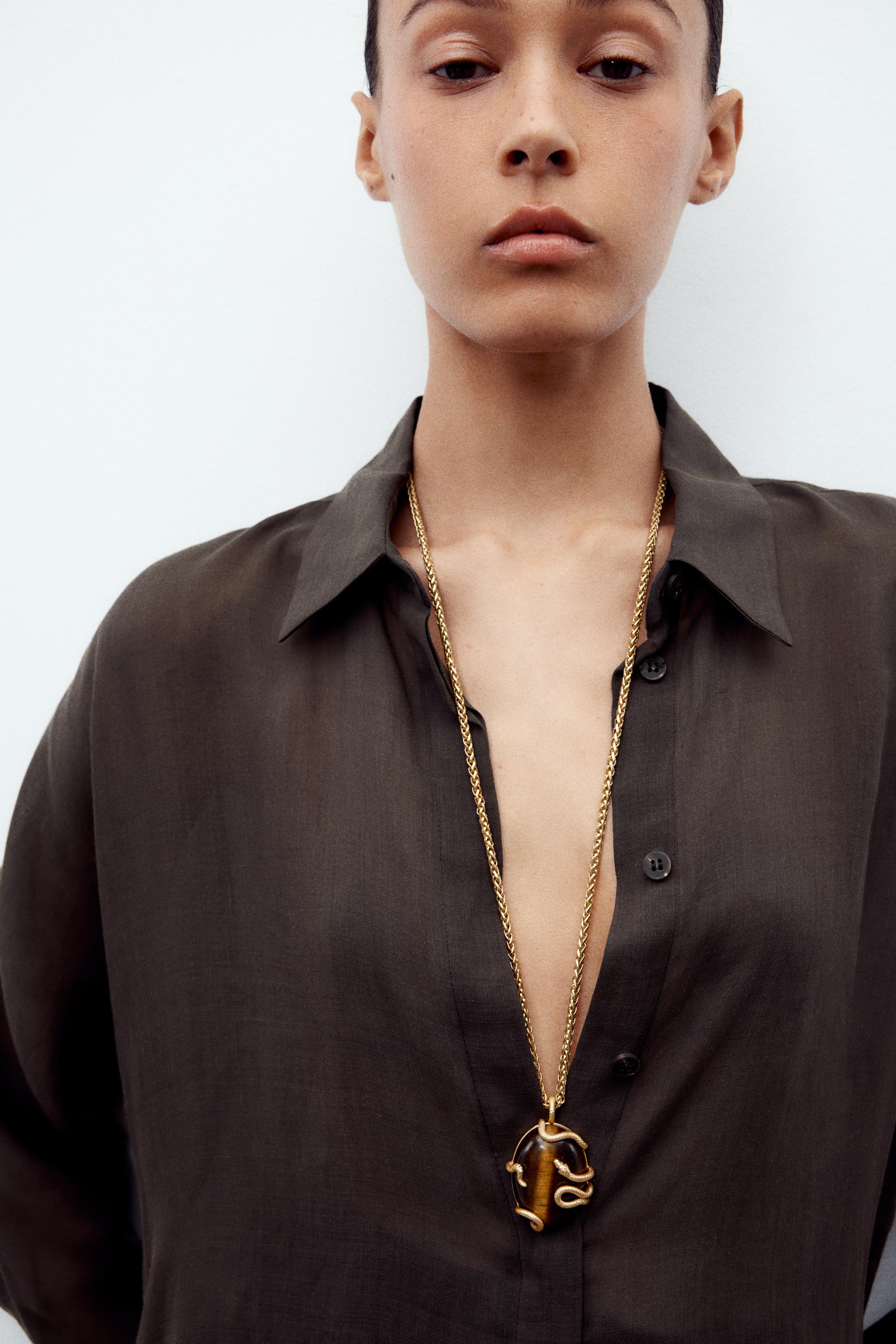 Snake Stone Necklace
