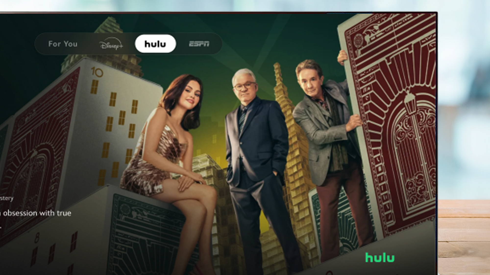 The Disney+ app homepage showing Hulu content 