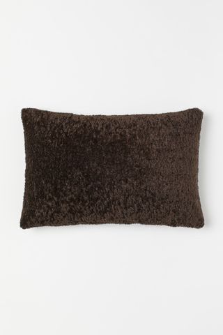 H&M home furry brown cushion