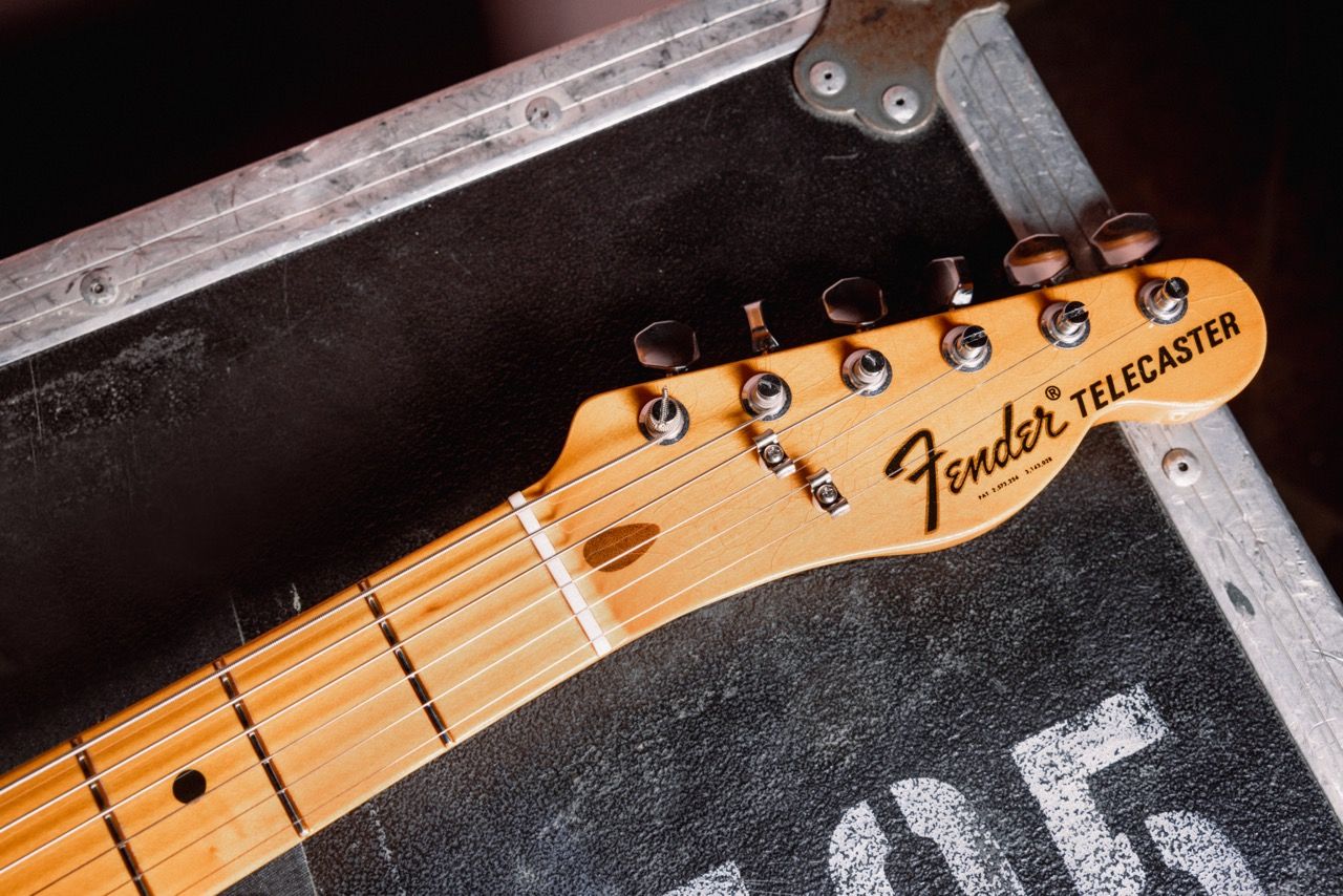 A photo showing the Fender Mike Campbell Red Dog Telecaster