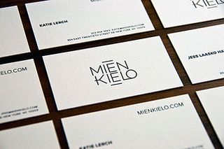 A pure and simple card reflects Mien Kielo’s approach to fashion design