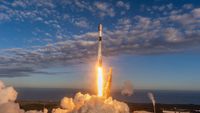 A SpaceX Falcon 9 rocket launches 27 Starlink satellites into orbit from Vandenberg Space Force Base in California on Sept. 6, 2026.