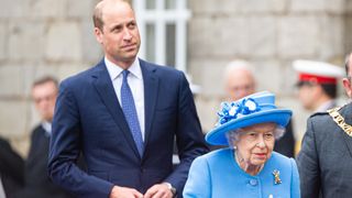 EDINBURGH, SCOTLAND - JUNE 28: Queen Elizabeth II and Prince William, Duke of Cambridge attend The Ceremony of the Keys at The Palace Of Holyroodhouse on June 28, 2021 in Edinburgh, Scotland. The Queen is visiting Scotland for Royal Week between Monday 28th June and Thursday 1st July 2021.