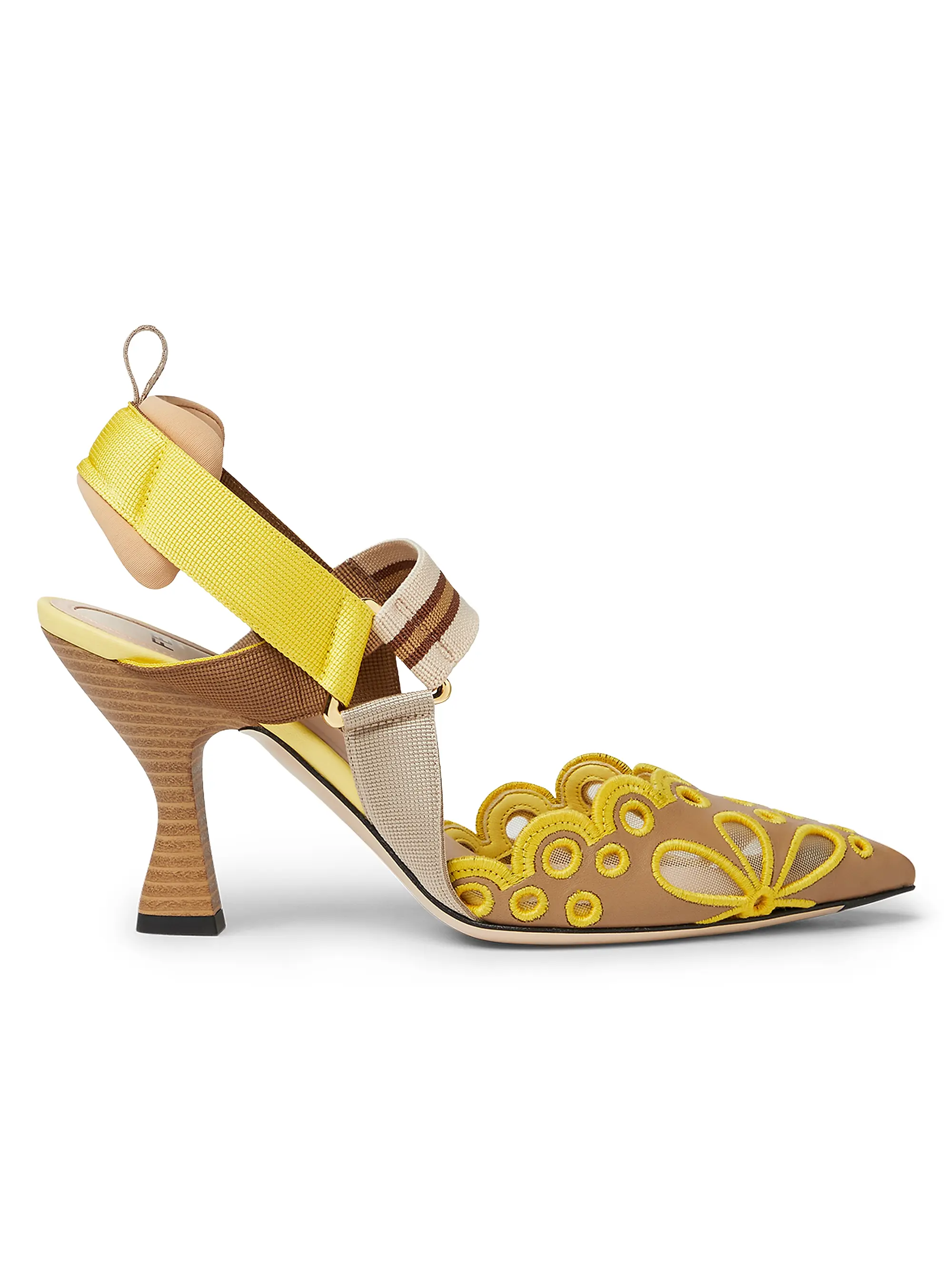 Colibri 85mm Embroidered Slingback Pumps