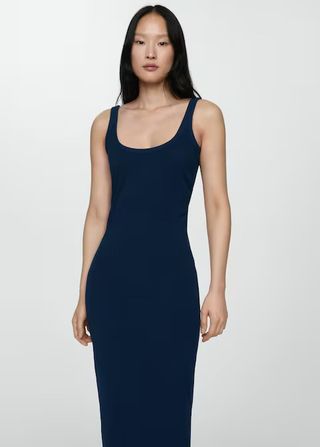 Mango midi dress with straps