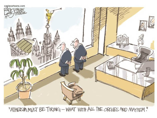 Editorial cartoon atheism