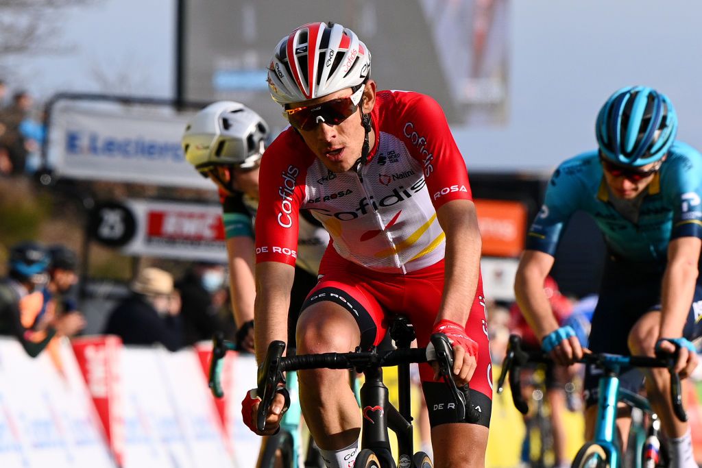 CHIROUBLES FRANCE MARCH 10 Arrival Guillaume Martin of France and Team Cofidis during the 79th Paris Nice 2021 Stage 4 a 1875km stage from ChalonSurSane to Chiroubles 702m ParisNice on March 10 2021 in Chiroubles France Photo by AnneChristine Poujoulat PoolGetty Images