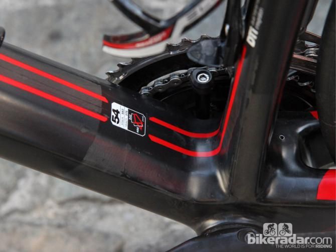 Greg Van Avermaet (BMC) rides a 54cm BMC GF01