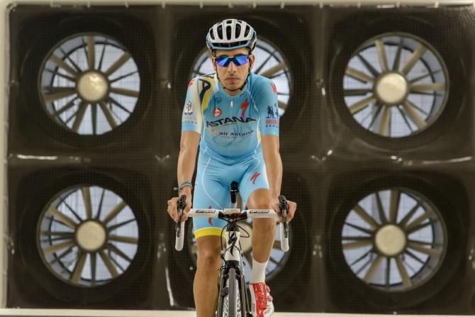 Fabio Aru (Astana) is a face of concentration