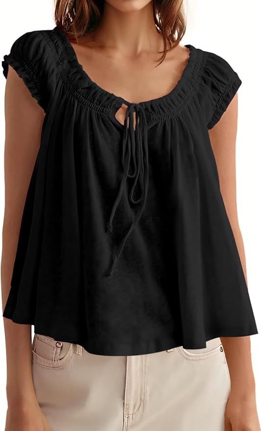 Tankaneo, Summer Tie Front Babydoll Top