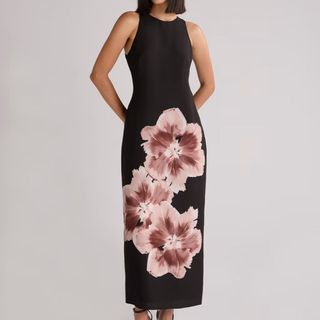 black floral dress