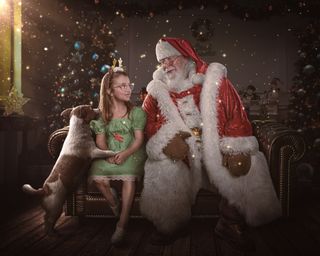 Santa Photoshoots with sick children in hospital