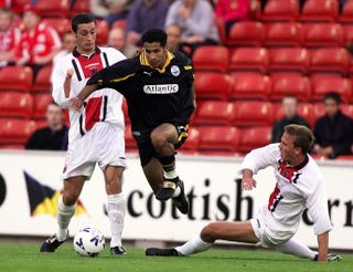 Hicham Zerouali in action for Aberdeen against Bohemians in UEFA Cup qualifying in 2009.