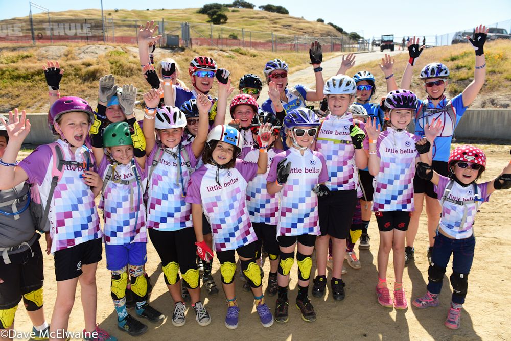 As usual, the Little Bellas were out in force to cheer for Lea Davison (Specialized)