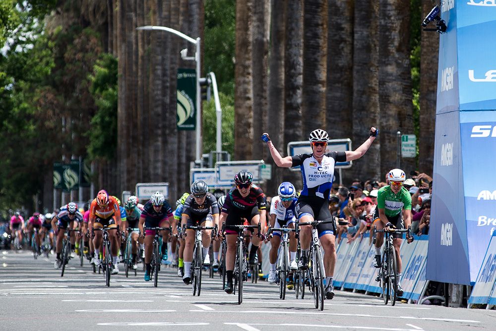 Kirsten Wild (Hitec Products) sprints to final day victory