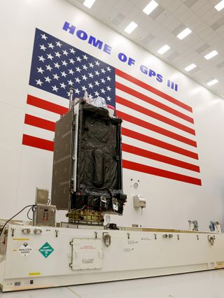 A look at GPS III SV01, the first of a new constellation of super-accurate navigation satellites.