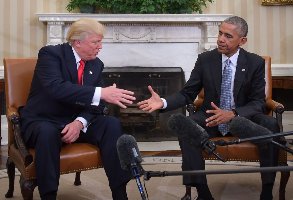 Donald Trump and Barack Obama.