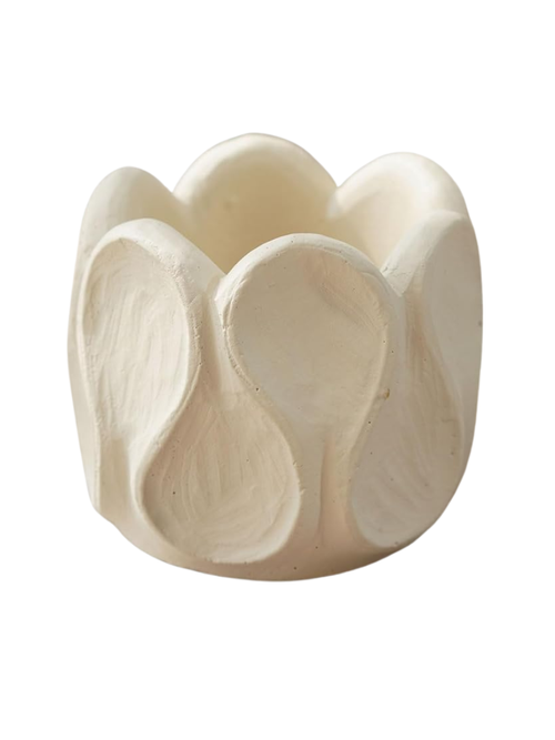 Concrete Petal Design Match Holder With Striker 