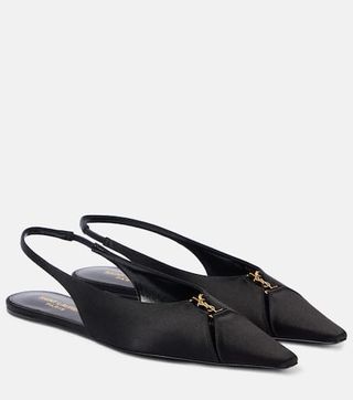 Babylone Crêpe Slingback Flats