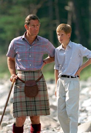 Prince Charles, Prince William, and Prince Harry at Balmoral