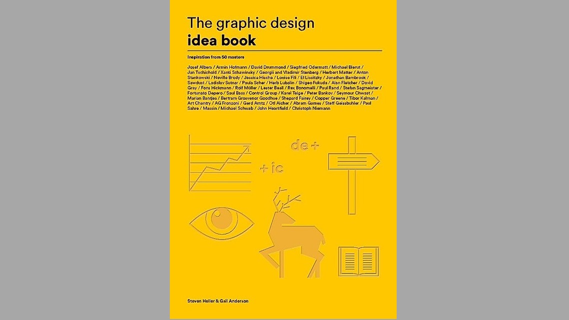 Cover shot of one of the best graphic design books, The Graphic Design Idea book