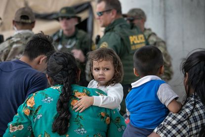 Migrant children at the southern border.