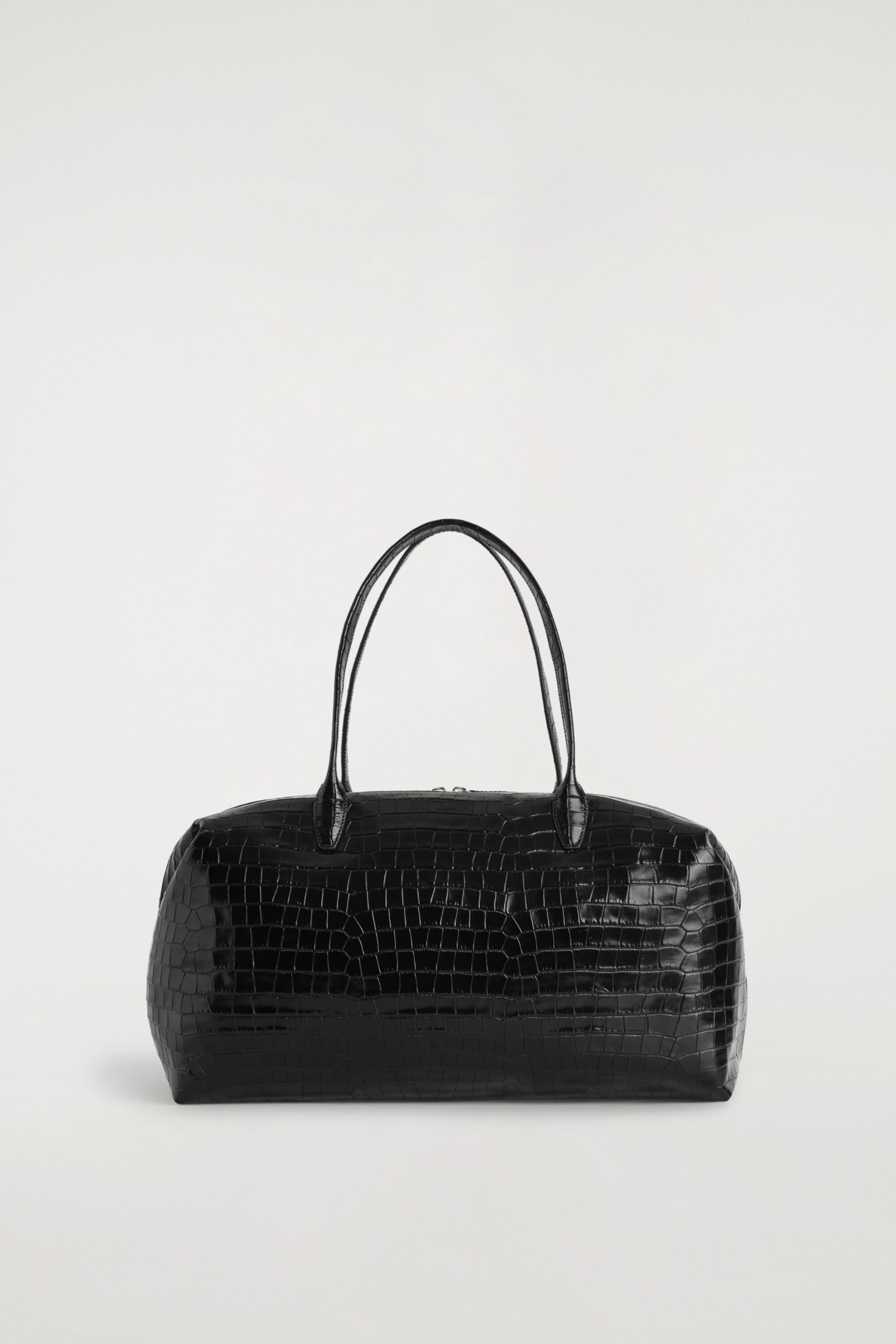 Frieze Bowling Bag - Croc-Effect Leather