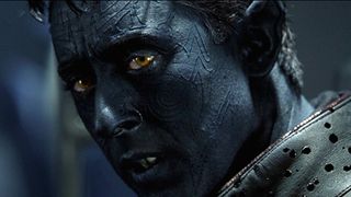 A close-up of Alan Cumming as Nightcrawler in the X-Men movie X2: X-Men United, one of April's new Hulu movies