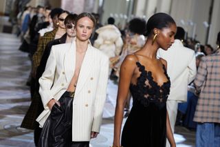Models walk the runway during the Zimmermann Womenswear Fall Winter 2023-2024 show as part of Paris Fashion Week on March 06, 2023 in Paris, France.