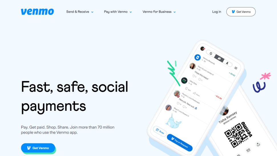 Website screenshot for Venmo