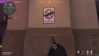 No skateboarding sign in Call of Duty.
