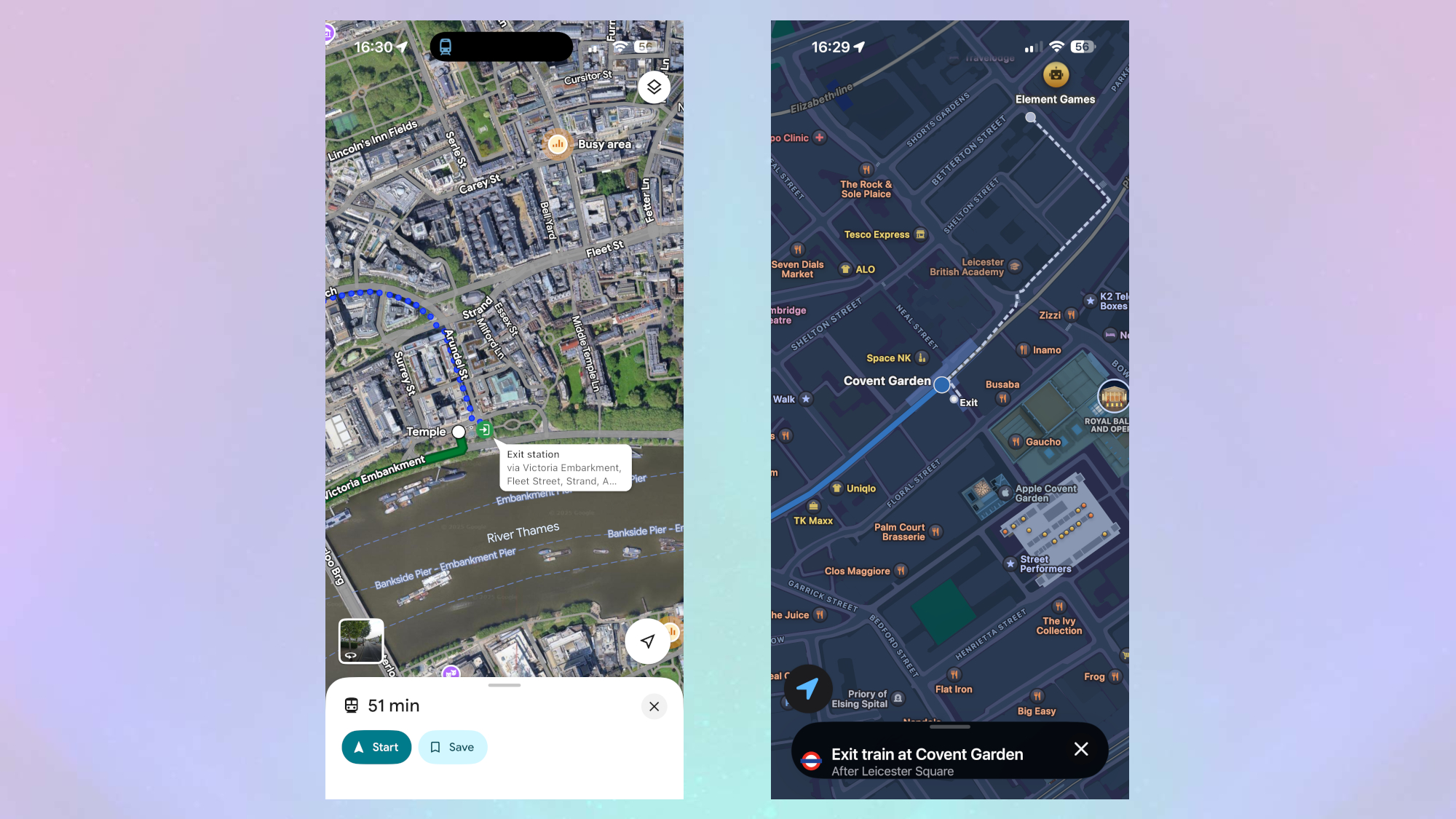 Leaving the train station