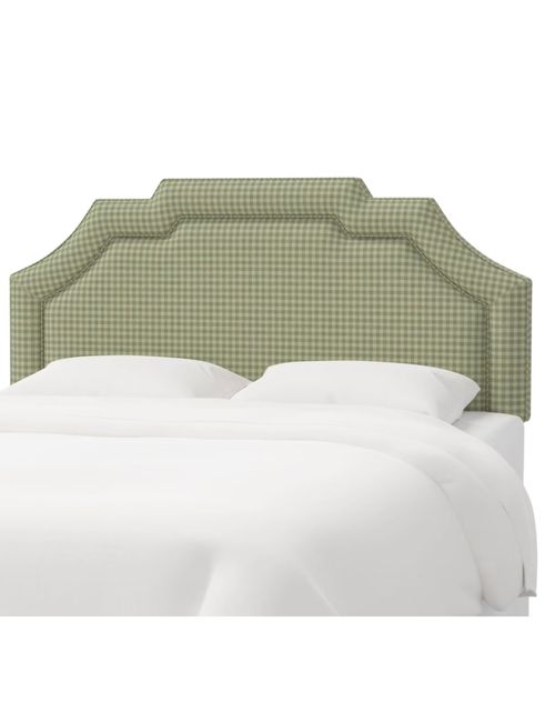 Willow Queen Size Notched Headboard in Whitaker Gingham Sage - Threshold designed with Studio McGee