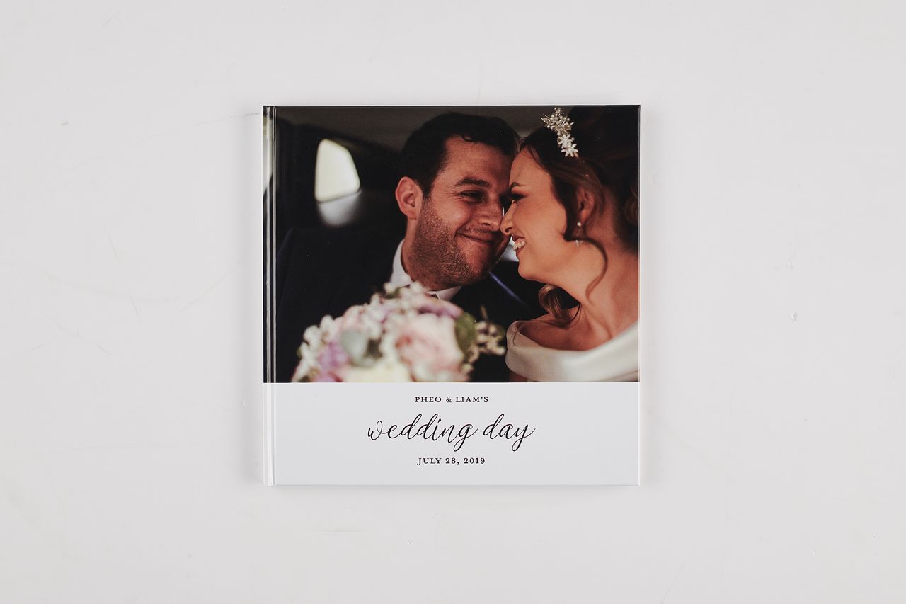 The photo book cover compared with the original digital image