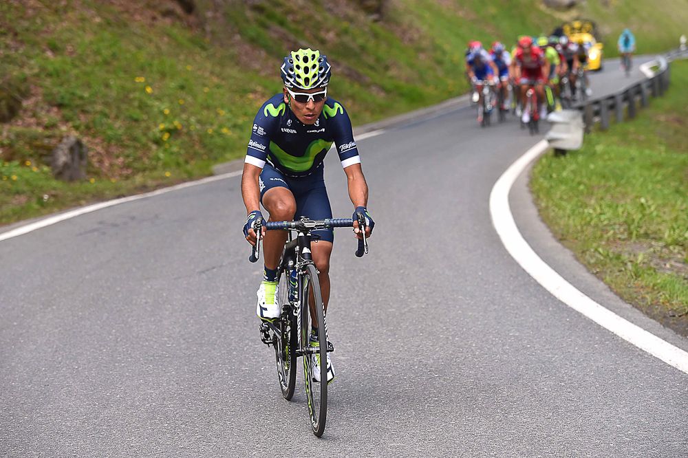 Nairo Quintana attacks on the final climb of stage 4 at the Tour de Romandie.