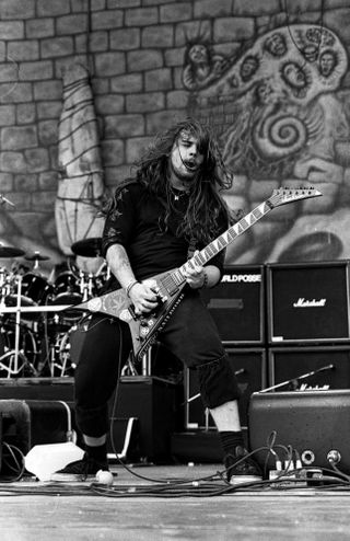 "He could play the Randy Rhoads stuff and all of Kirk Hammett’s solos" Andreas Kisser on stage at Donington, 1994
